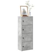 vidaXL Bokhylla betonggrå 40x24x102 cm konstruerat trä