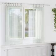 vidaXL Voile gardiner med öglor 2 st ljusgrå 140x140 cm