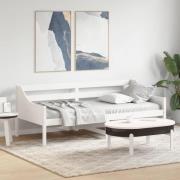vidaXL Dagbädd utan madrass vit 80x200 cm massiv furu