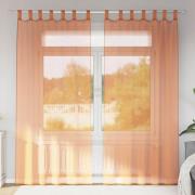 vidaXL Voile gardiner med stångfickor 2 st terrakotta