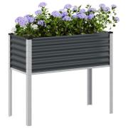 vidaXL Trädgårdskruka antracit 100x45x90 cm stål
