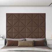 vidaXL Väggpaneler 12 st brun 30x30 cm konstläder 0,54 m²