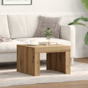 vidaXL Kaffeebord artisan ek 50 x 50 x 35 cm Konstruerat trä