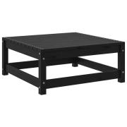 vidaXL Trädgårdspall 70x70x30 cm svart massiv furu