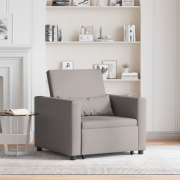vidaXL 3-i-1 Enkel Soffa Säng Konverterbar Taupe Tyg
