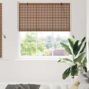 vidaXL Rullgardin med gardiner Brun 150 x 160 cm Bambu