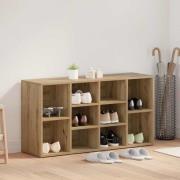 vidaXL Skobänk med hylla Artisan Ek 103 x 30 x 54,5 cm Konstruerat trä