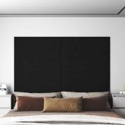 vidaXL Väggpaneler 12 st svart 90x15 cm sammet 1,62 m²