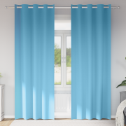 vidaXL Gardiner med gardiner 2 pcs Ljusblå 225 x 140 cm Polyester