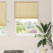 vidaXL Rullgardin med gardiner Natur 120 x 220 cm Bambu