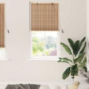 vidaXL Fönsterpersienner & Gardiner Ljusbrun 100 x 220 cm Bambu
