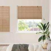 vidaXL Fönsterpersienner & Gardiner Ljusbrun 140 x 160 cm Bambu