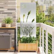 vidaXL Trädgårds integritetsskärm Silver 50 x 140 cm Rostfritt stål