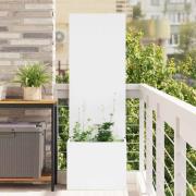 vidaXL Trädgårds integritetsskärm Vit 50 x 140 cm Kallvalsat stål