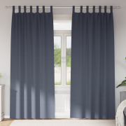vidaXL Gardiner med gardiner 2 pcs Antracit 260 x 140 cm Polyester