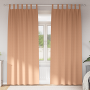 vidaXL Gardiner med gardiner 2 pcs Ljusbrun 245 x 140 cm Polyester