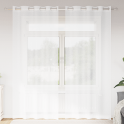 vidaXL Gardiner med gardiner 2 pcs Vit 140 x 245 cm Polyester
