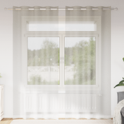 vidaXL Gardiner med gardiner 2 pcs Gräddvit 140 x 245 cm Polyester