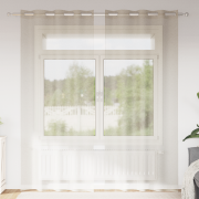 vidaXL Gardiner med gardiner 2 pcs Sand 140 x 245 cm Polyester