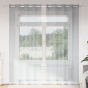 vidaXL Gardiner med gardiner 2 pcs Mörkgrå 140 x 245 cm Polyester