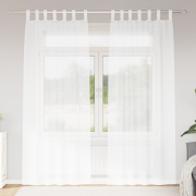 vidaXL Gardiner med gardiner 2 pcs Vit 140 x 245 cm Polyester
