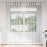 vidaXL Gardiner med gardiner 2 pcs Mörkgrå 140 x 225 cm Polyester