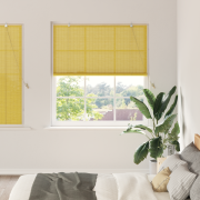 vidaXL Fönsterpersienner & Gardiner Gul 140 x 160 cm Bambu