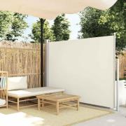 vidaXL Infällbar sidomarkis 160 x 500 cm gräddvit