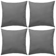 vidaXL Prydnadskuddar för trädgården 4 st 45x45 cm grå