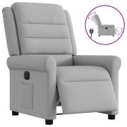 vidaXL Elektrisk reclinerfåtölj molngrå tyg