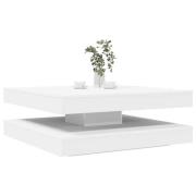 vidaXL Soffbord 360 grader vridbart vit 90x90x34,5 cm