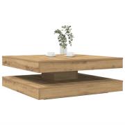 vidaXL Soffbord 360 grader vridbart artisan ek 90x90x34,5 cm