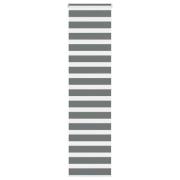 vidaXL Rullgardin zebra mörkgrå 65x200 cm tyg bredd 60,9 cm polyester