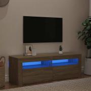 vidaXL TV-bänk med LED-belysning sonoma-ek 120x35x40 cm