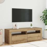 vidaXL TV-bänk med LED-lampor artisan ek 120x35x40 cm konstruerat trä