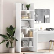 vidaXL Bokhylla vit 60x35x180 cm konstruerat trä