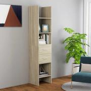 vidaXL Bokhylla sonoma-ek 40x35x180 cm konstruerat trä