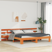 vidaXL Sängram med låda Brun 180 x 200 cm Massivt trä