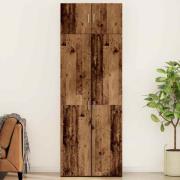 vidaXL Förvaringsskåp Gammalt trä 80 x 42.5 x 225 cm Konstruerat trä