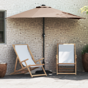 vidaXL Trädgårdsparasol Taupe 294 x 150 x 224 cm tyg