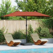 vidaXL Trädgårdsparasol Terracotta 385 x 209 x 244 cm tyg