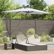 vidaXL Cantilever bananparasol med lås Sand 294 x 200 x 254 cm