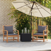 vidaXL Trädgårdsstolar 2 pcs Brun 60 x 65 x 76.5 cm Massivt teakträ