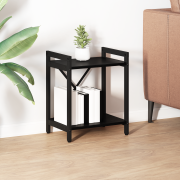 vidaXL Bokhylla Svart ek 40 x 30 x 48.5 cm Konstruerat trä
