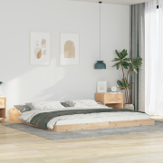 vidaXL Sängram Brun 180 x 200 cm Massiv furu