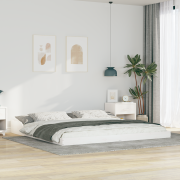 vidaXL Sängram Vit 200 x 220 cm Massiv furu