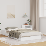 vidaXL Sängram Vit 75 x 190 cm Massiv furu
