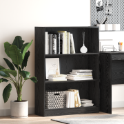 vidaXL Bokhylla Svart ek 80 x 24 x 109 cm Spånskiva