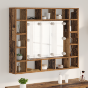 vidaXL Spegelskåp Gammalt trä 91 x 15 x 76.5 cm Konstruerat trä
