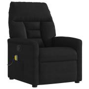 vidaXL Massagefåtölj svart mikrofibertyg